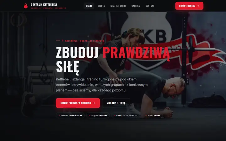 Zrzut strony: siłownia i trening funkcjonalny, Kołobrzeg