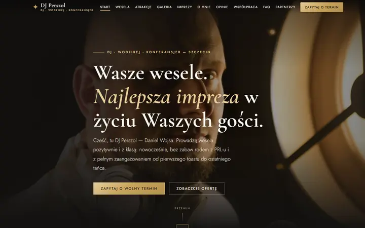 Zrzut strony: dj i wodzirej, Szczecin