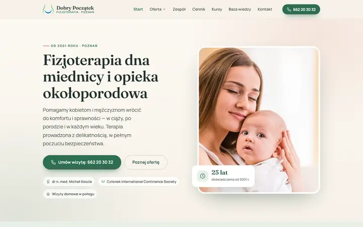Zrzut strony: fizjoterapia okołoporodowa, Poznań