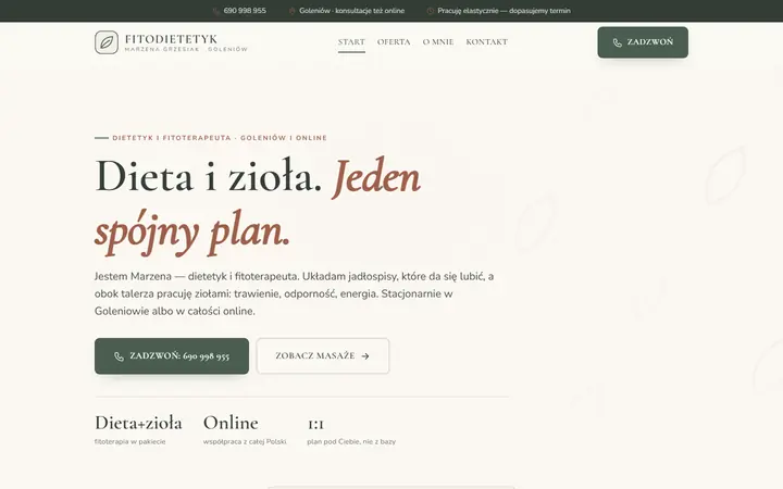 Zrzut strony: dietetyk i fitoterapeuta, Goleniów