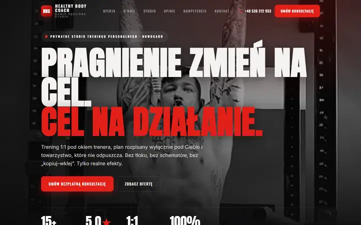 Zrzut strony: trener personalny, Nowogard