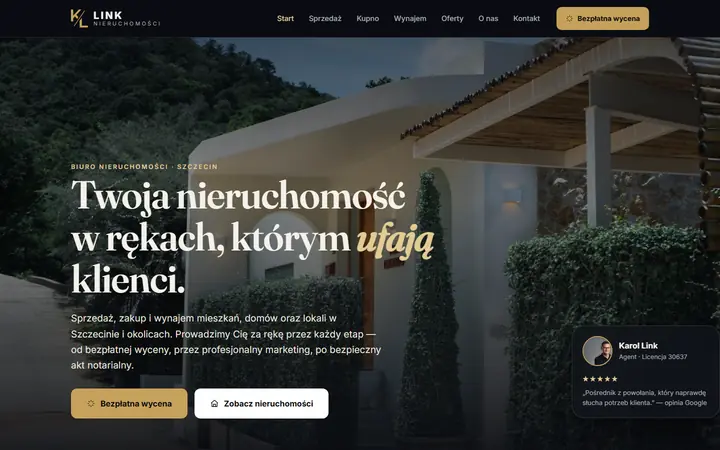 Zrzut strony: biuro nieruchomości, Szczecin
