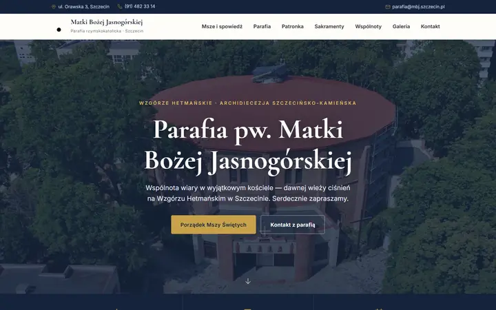 Zrzut strony: parafia rzymskokatolicka, Szczecin
