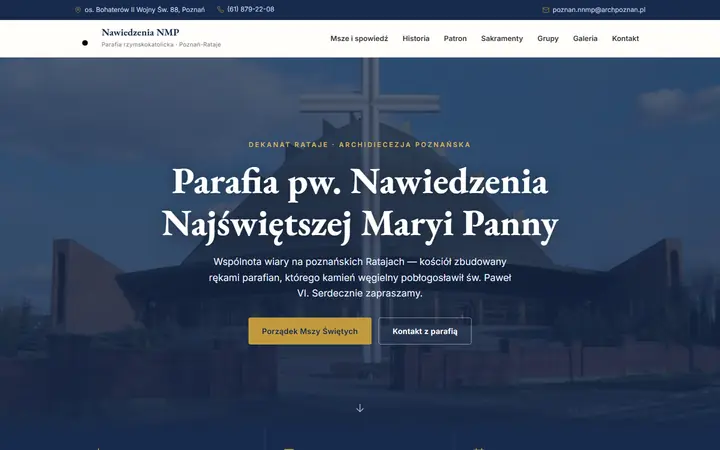 Zrzut strony: parafia rzymskokatolicka, Poznań