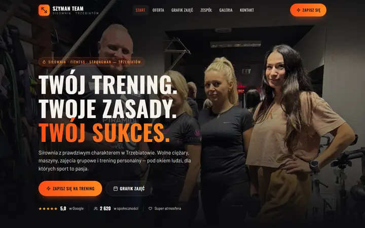 Zrzut strony: siłownia, Trzebiatów
