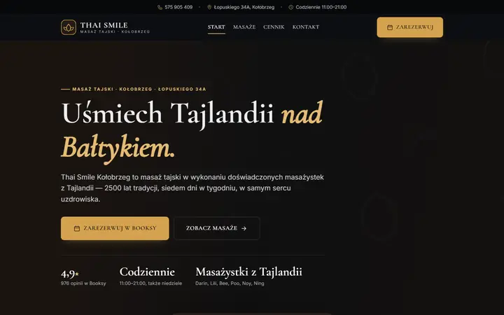 Zrzut strony: masaż tajski, Kołobrzeg