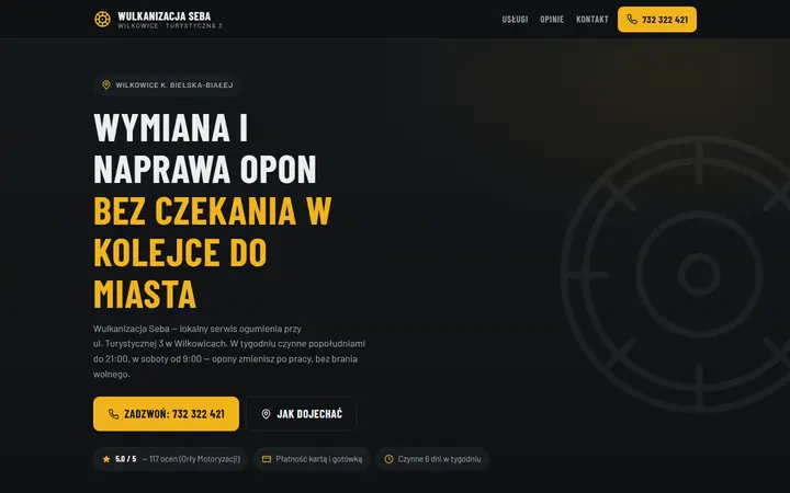 Zrzut strony: wulkanizacja, okolice Bielska-Białej