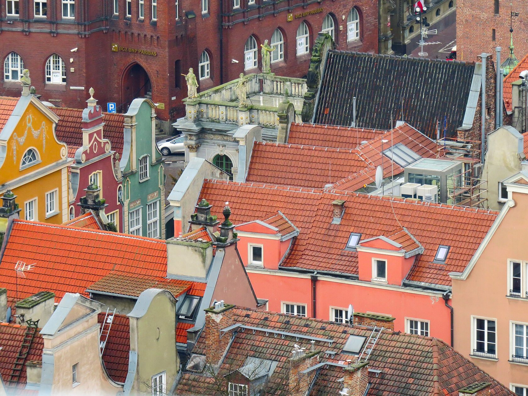 Panorama Gdańska z wieży bazyliki