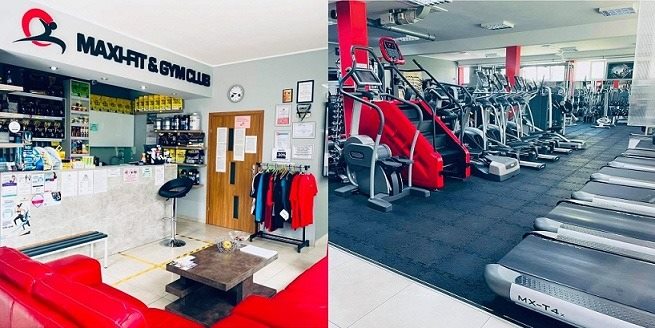 Wnętrze siłowni Maxi-Fit — sprzęt