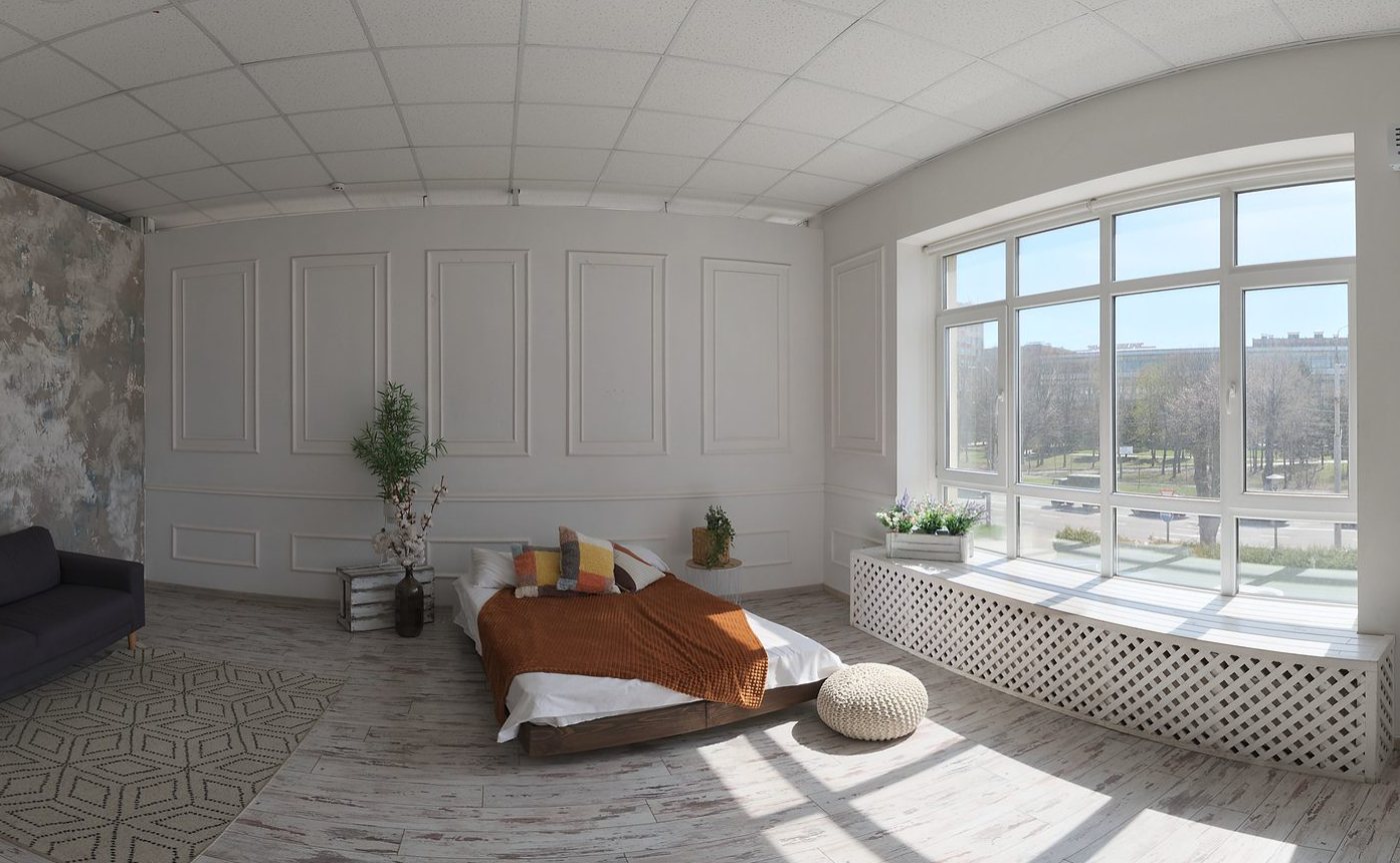 Podgląd wirtualnego spaceru po salonie apartamentu