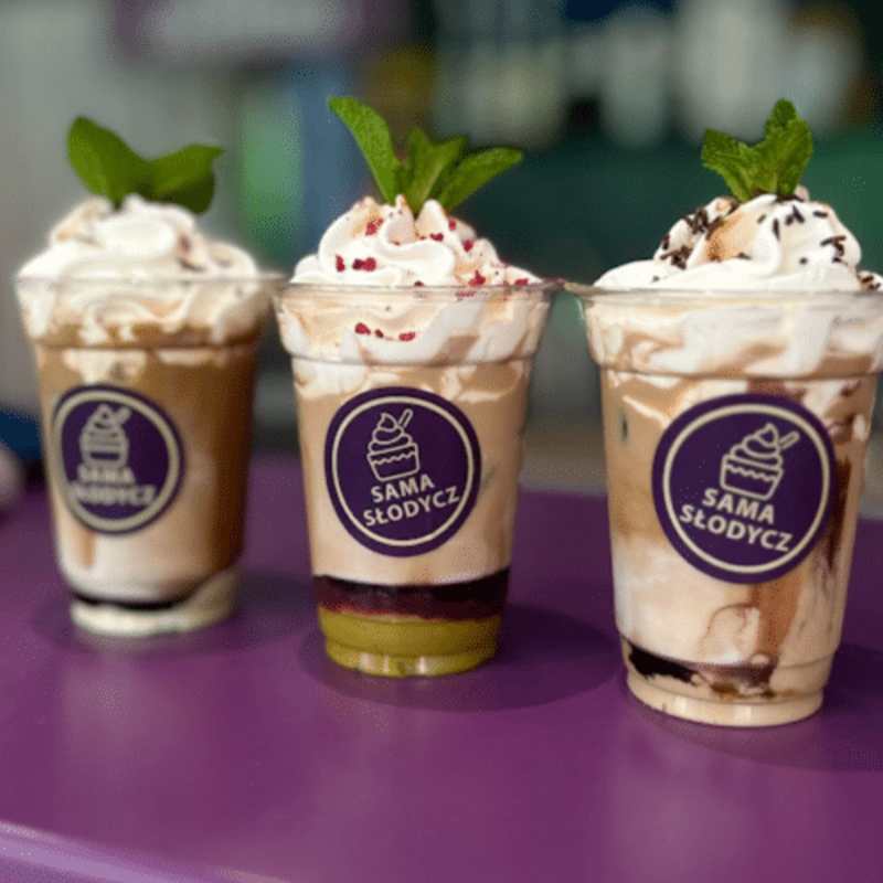 Ice latte pistacjowo-malinowe 400 ml — Sama Słodycz